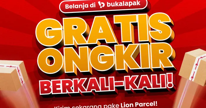 Cara Dapatkan Gratis Ongkir Berkali-kali Lion Parcel di Bukalapak
