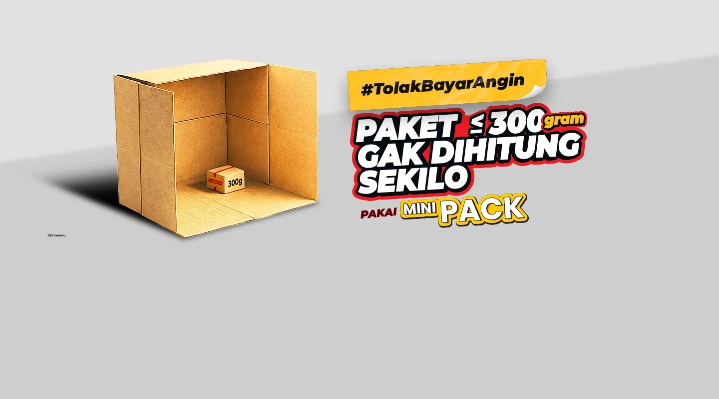 minipack pengiriman paket kecil enteng maks. 300 gram